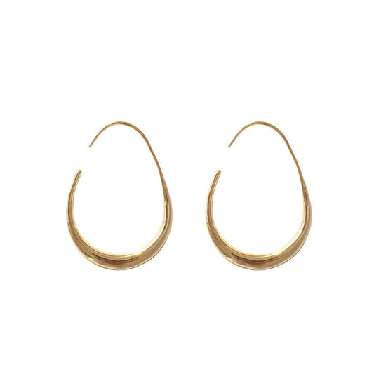 Teardrop Hoop Earrings for Women New 14K Gold Plated