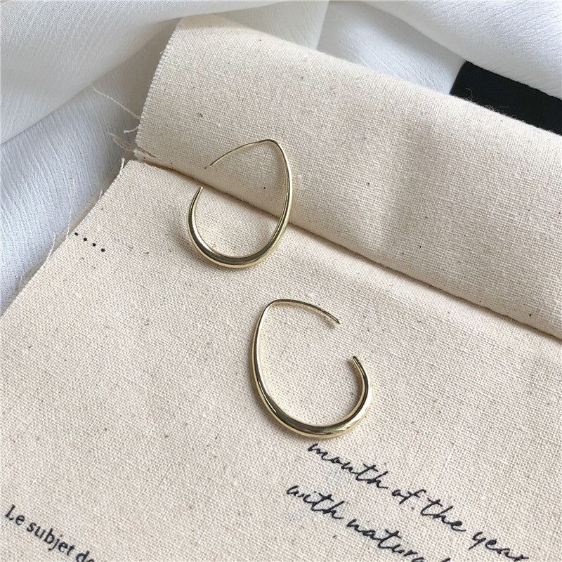 Teardrop Hoop Earrings for Women New 14K Gold Plated