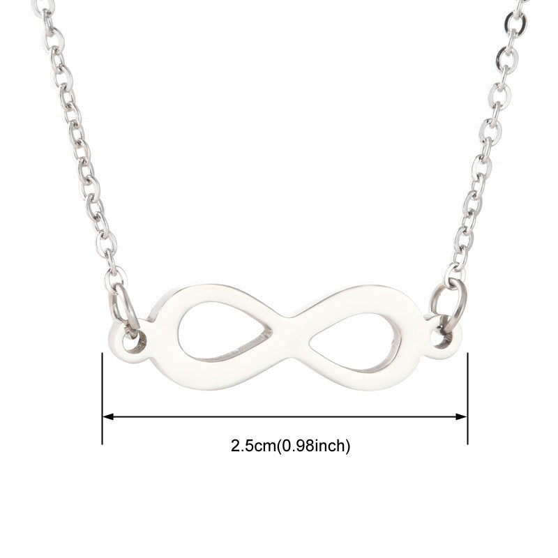 Infinite Women's All-match Digital 8 Necklace