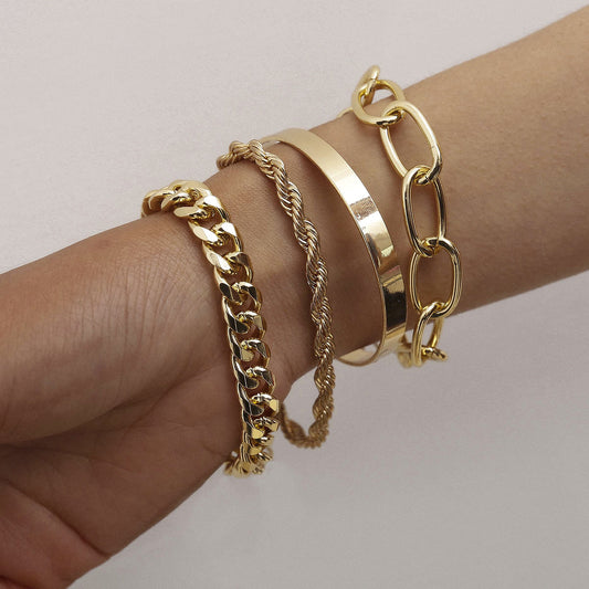 Twist O-shaped Chain Cover Bracelet