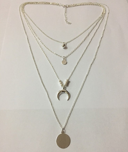 Multi-Layer Moon Disc Pendant