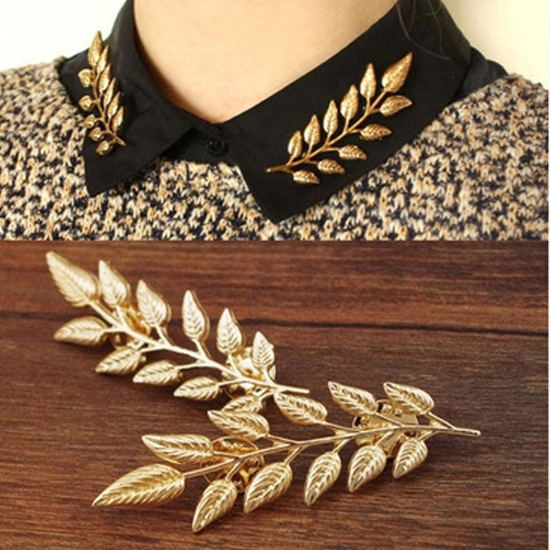 Elegance Leaf Brooch – Stylish Collar Pin